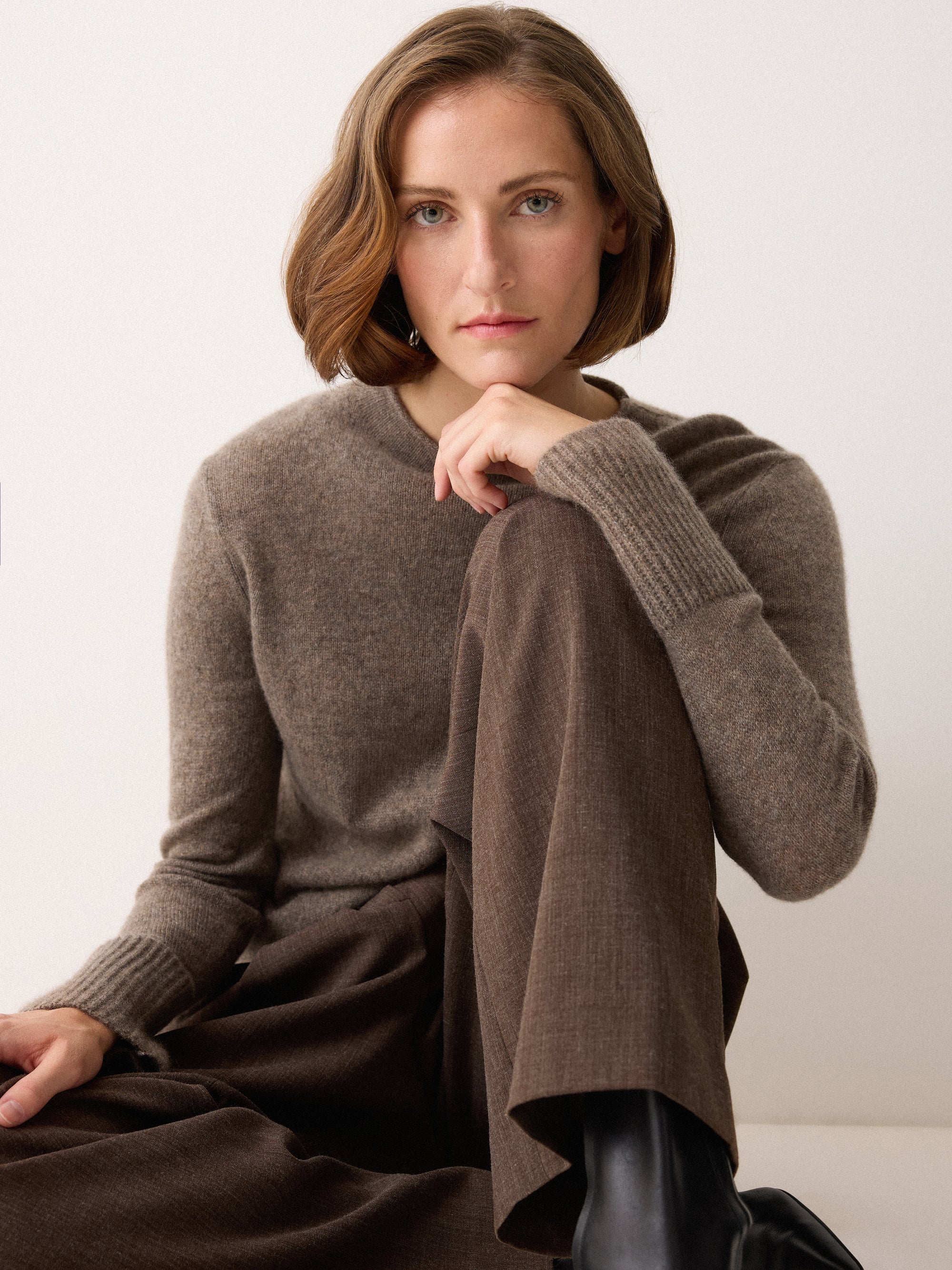 jigsaw Cloud Cashmere Eldon Jumper Taupe on Sale Black Friday