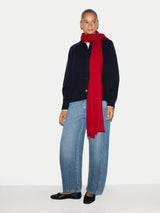 Wool Cashmere Collar Cardigan | Navy