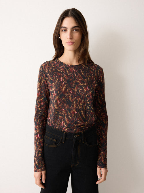 Wild Feather Long Sleeve Tee | Brown