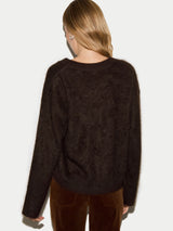 Halo Cashmere V Neck Jumper | Brown