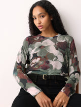 Antique Floral Button Jumper | Multi