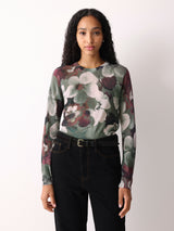 Antique Floral Button Jumper | Multi