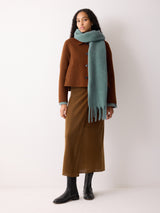 Alpaca Blend Scarf | Blue