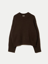 Wool Cashmere Chunky Jumper | Brown