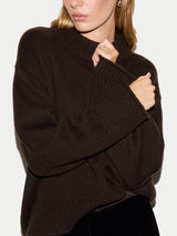 Wool Cashmere Chunky Jumper | Brown