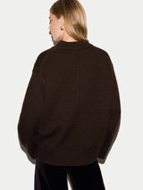 Wool Cashmere Chunky Jumper | Brown