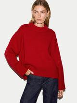 Wool Cashmere Chunky Jumper | Red