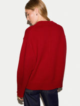 Wool Cashmere Chunky Jumper | Red