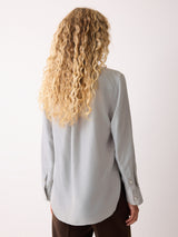 Silk Habotai Classic Shirt | Grey