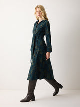 Chinoiserie Baby Cord Dress | Green