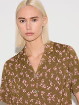 Swirl Posy Cropped Pyjama | BROWN