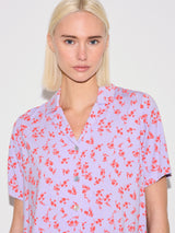 Swirl Posy Cropped Pyjama | LILAC