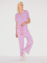 Swirl Posy Cropped Pyjama | LILAC