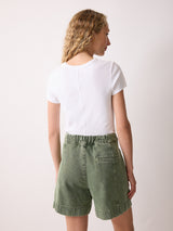 Finton Denim Seam Detail Short | Washed Green