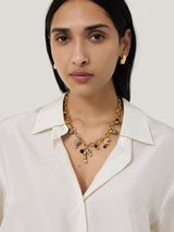 Semi Precious Charm Necklace | Multi