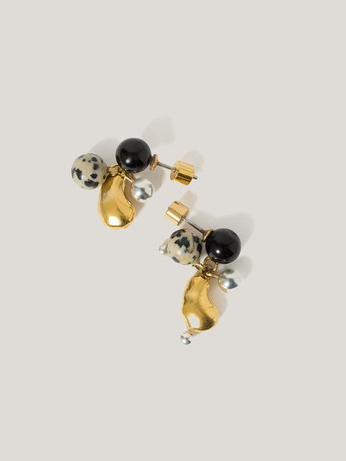 Semi Precious Cluster Earring | Multi