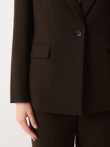 Kenley Crepe Blazer | Brown