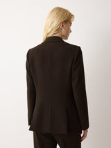 Kenley Crepe Blazer | Brown