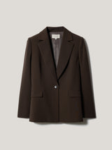 Kenley Crepe Blazer | Brown