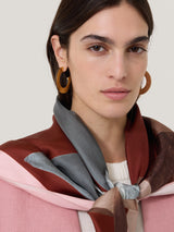 Two Tone Disc Hoop Earring | Multi