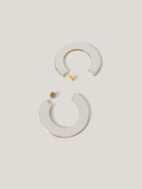 Two Tone Disc Hoop Earring | Multi