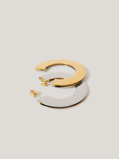 Two Tone Disc Hoop Earring | Multi
