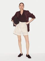 Finton Denim Seam Detail Short | Ecru