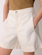 Finton Denim Seam Detail Short | Ecru