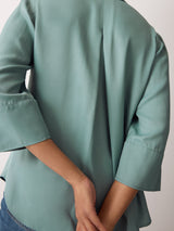 Viscose Twill Top | Blue