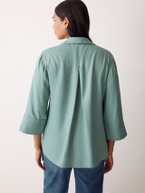 Viscose Twill Top | Blue