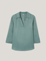 Viscose Twill Top | Blue