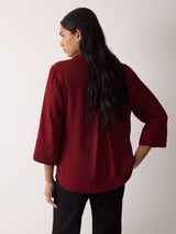 Viscose Twill Top | Red
