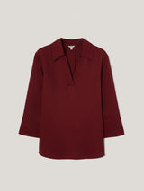 Viscose Twill Top | Red