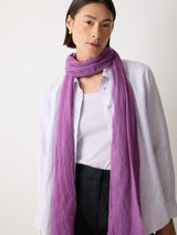 Crinkle Cotton Woven Scarf | Purple
