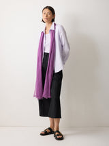 Crinkle Cotton Woven Scarf | Purple