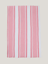 Striped Cotton Woven Scarf | Red