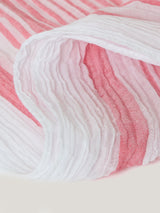 Striped Cotton Woven Scarf | Red