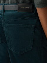 Delmont Velvet Tapered Jean | Green