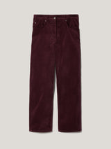 Delmont Velvet Tapered Jean | Purple