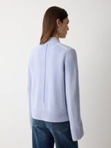Chunky V Neck A Line Cardigan | Blue