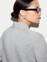 Chunky V Neck A Line Cardigan | Grey