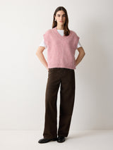 Boxy V Neck Speckled Tank Boxy V Neck Speckled Tank | Pink