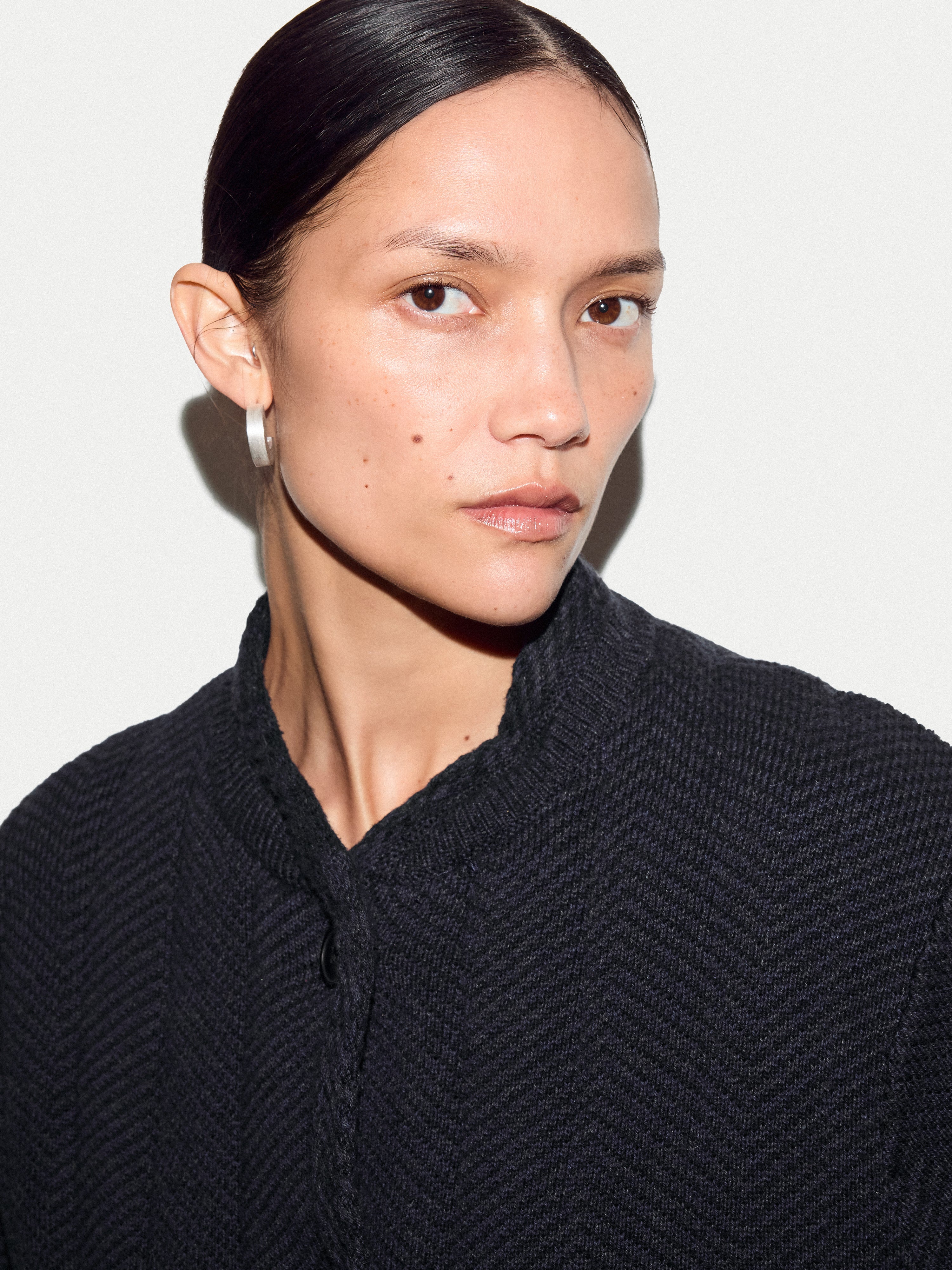 Satin Lined Knitted Jacket | Navy – Jigsaw
