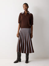 Merino Marine Collar Jumper | Brown