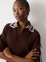 Merino Marine Collar Jumper | Brown