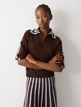 Merino Marine Collar Jumper | Brown