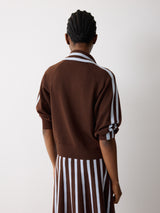 Merino Marine Collar Jumper | Brown