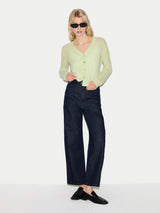 Merino Cashmere V Neck Cardigan | Green