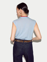 Merino Double Layer Tank | Blue