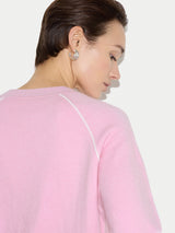 Cotton Cashmere Double Faced Jumper | Pink